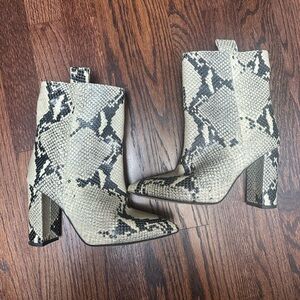 Paris Texas Snakeskin Effect Ankle Boots 36